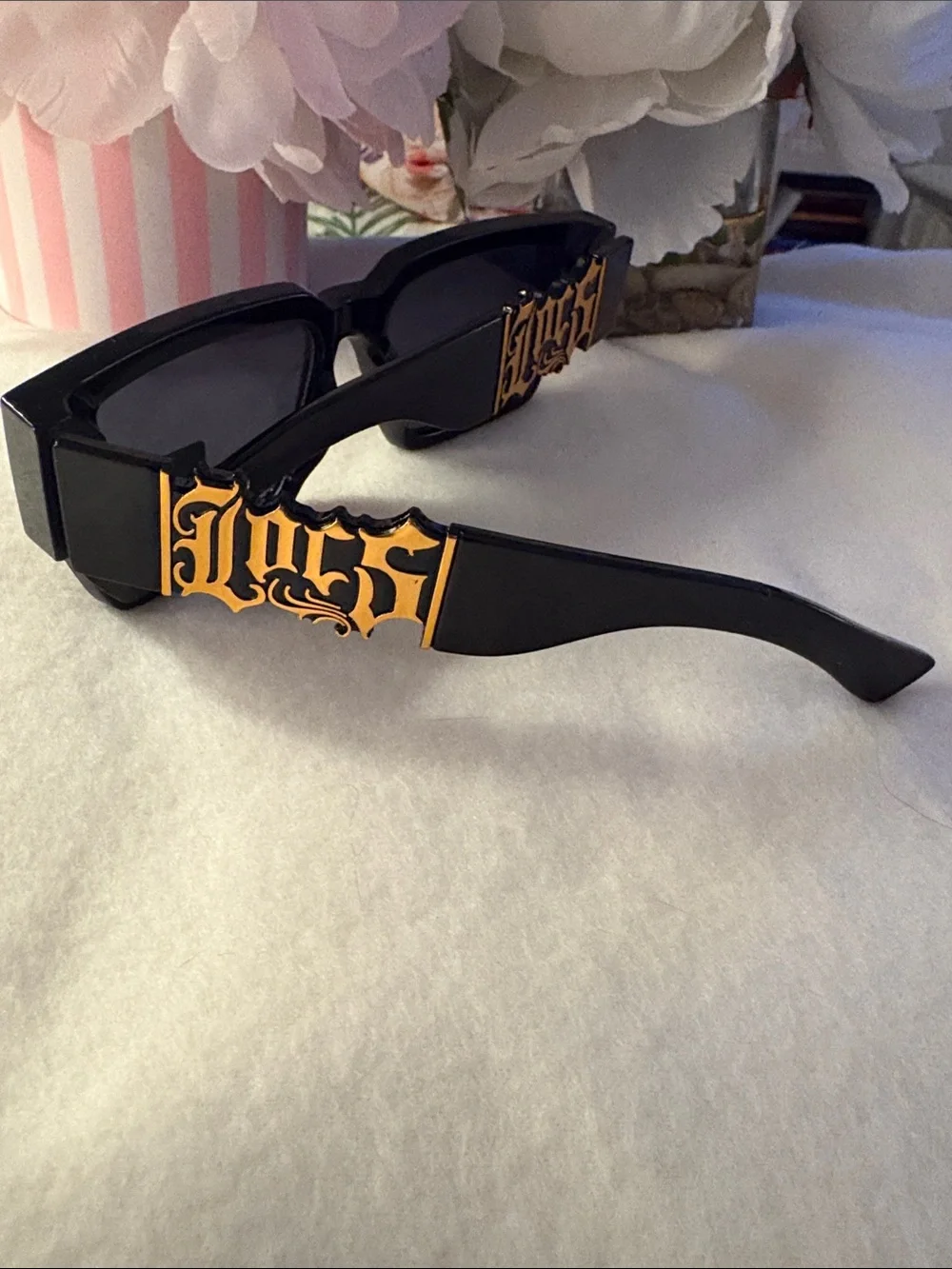 Black Square  Sunglasses - UV Protection dark lens.